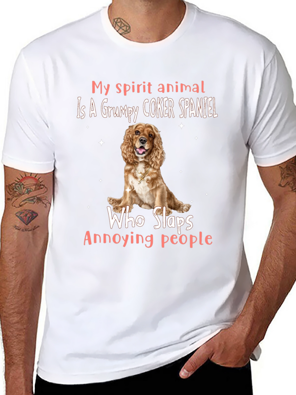 Grumpy Cocker Spaniel Spirit Animal Tee