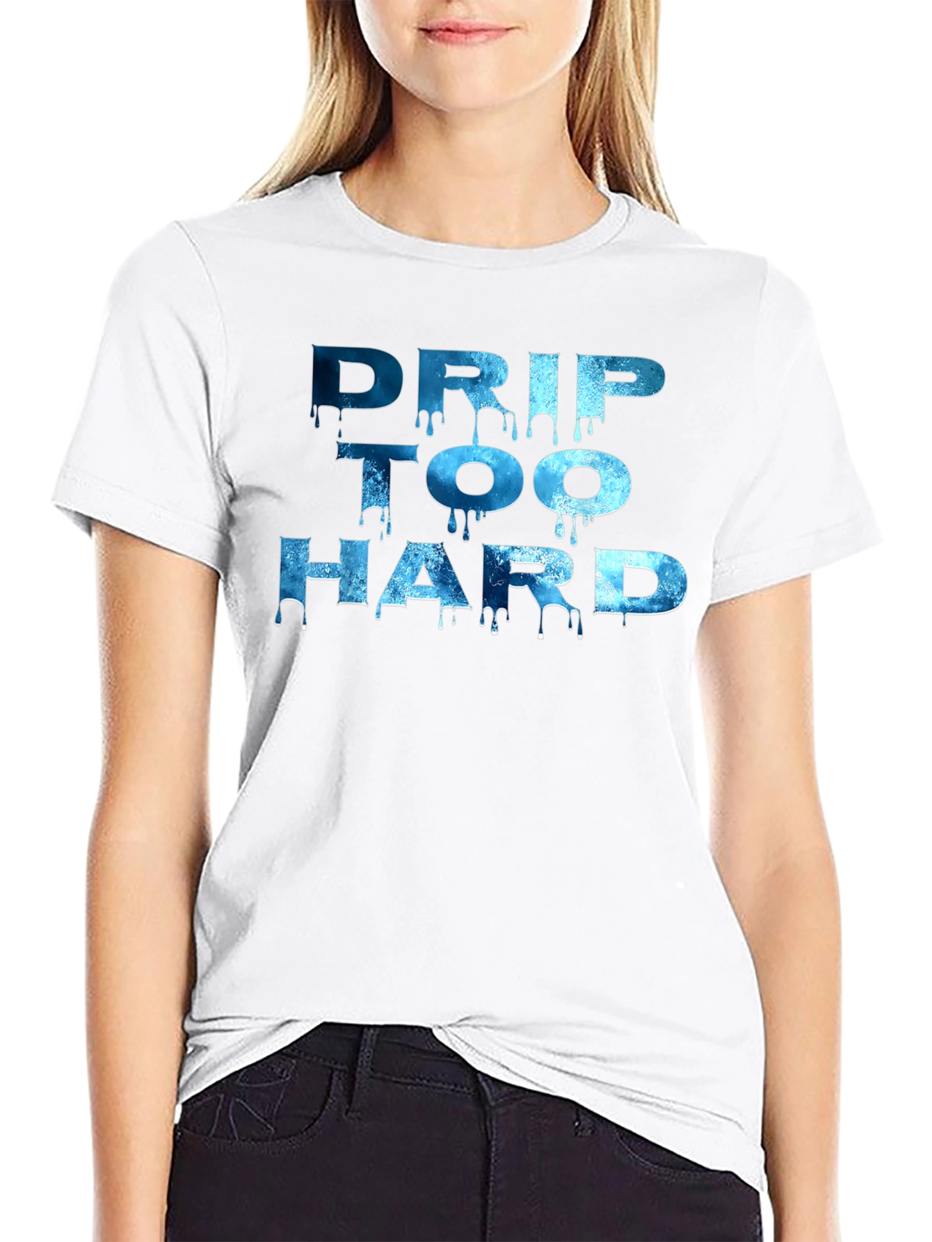 Drip Too Hard Graphic T-Shirt - Black