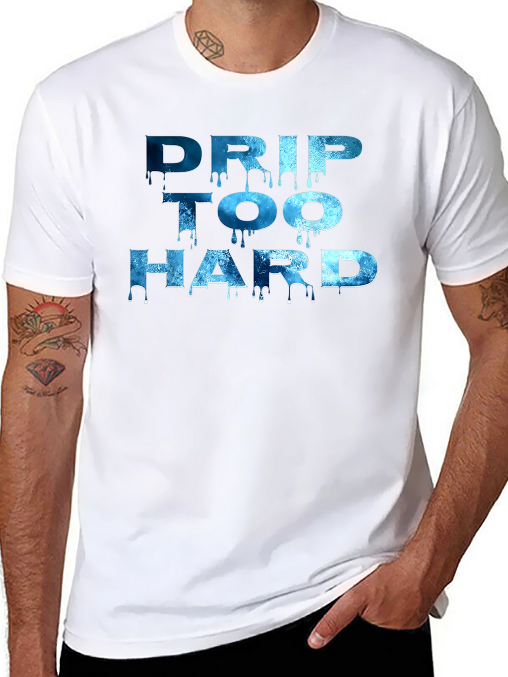 Drip Too Hard Graphic T-Shirt - Black