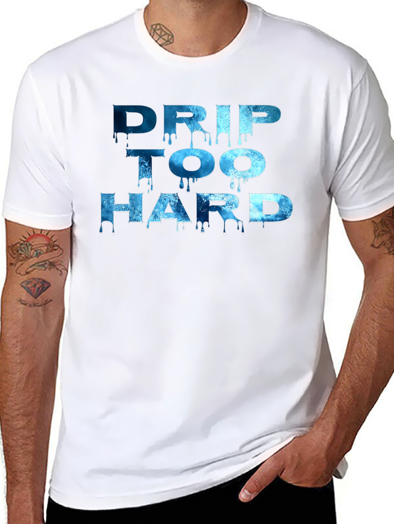 Drip Too Hard Graphic T-Shirt - Black