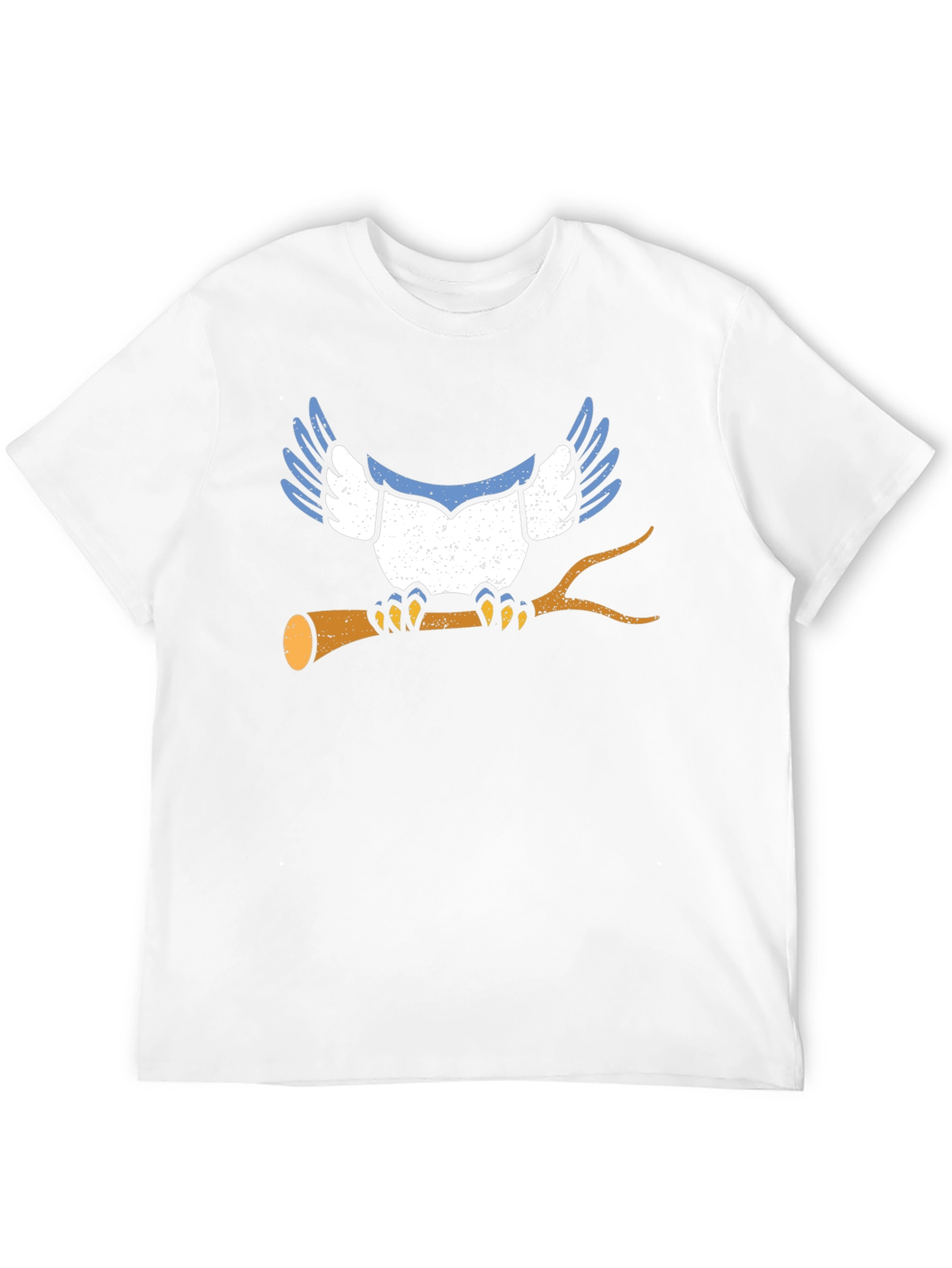 Blue Jay Bird Graphic Print Black T-Shirt
