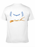 Blue Jay Bird Graphic Print Black T-Shirt