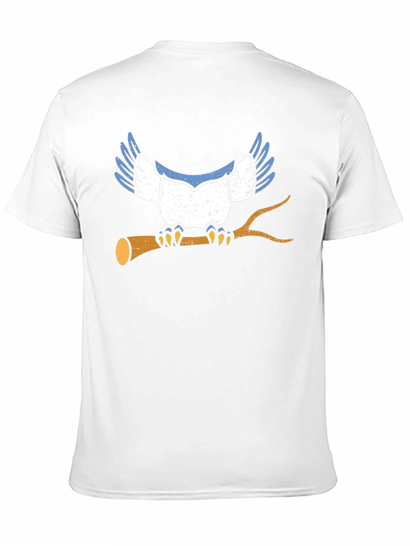 Blue Jay Bird Graphic Print Black T-Shirt