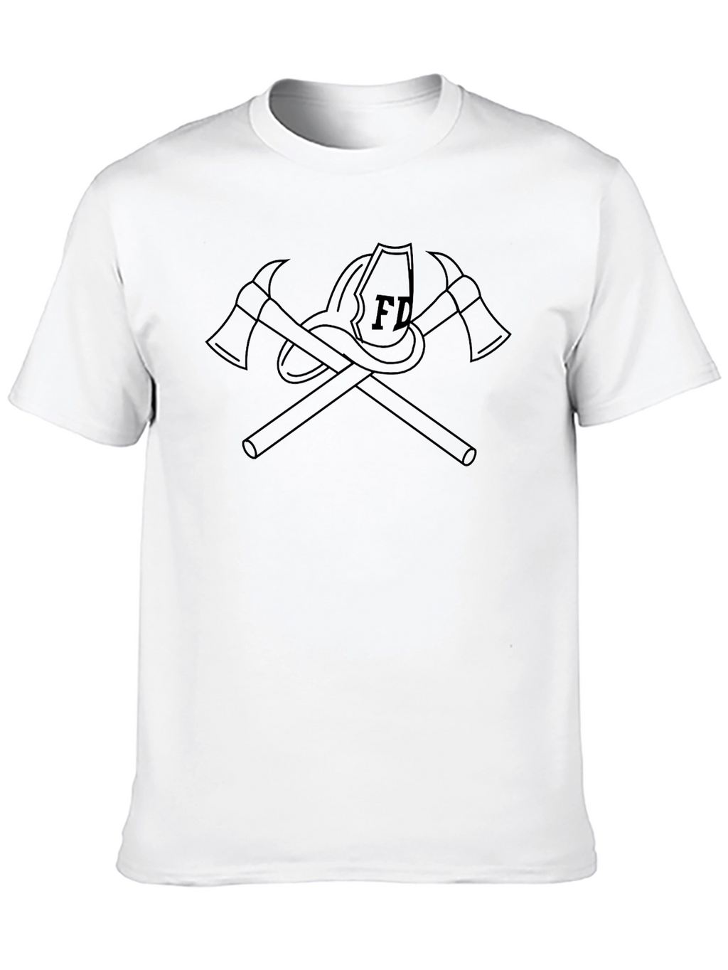 Firefighter Axe & Helmet Graphic T-Shirt