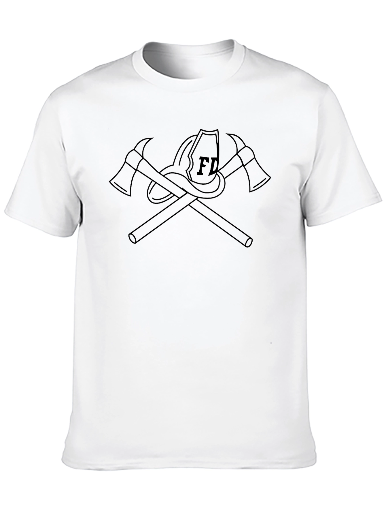 Firefighter Axe & Helmet Graphic T-Shirt