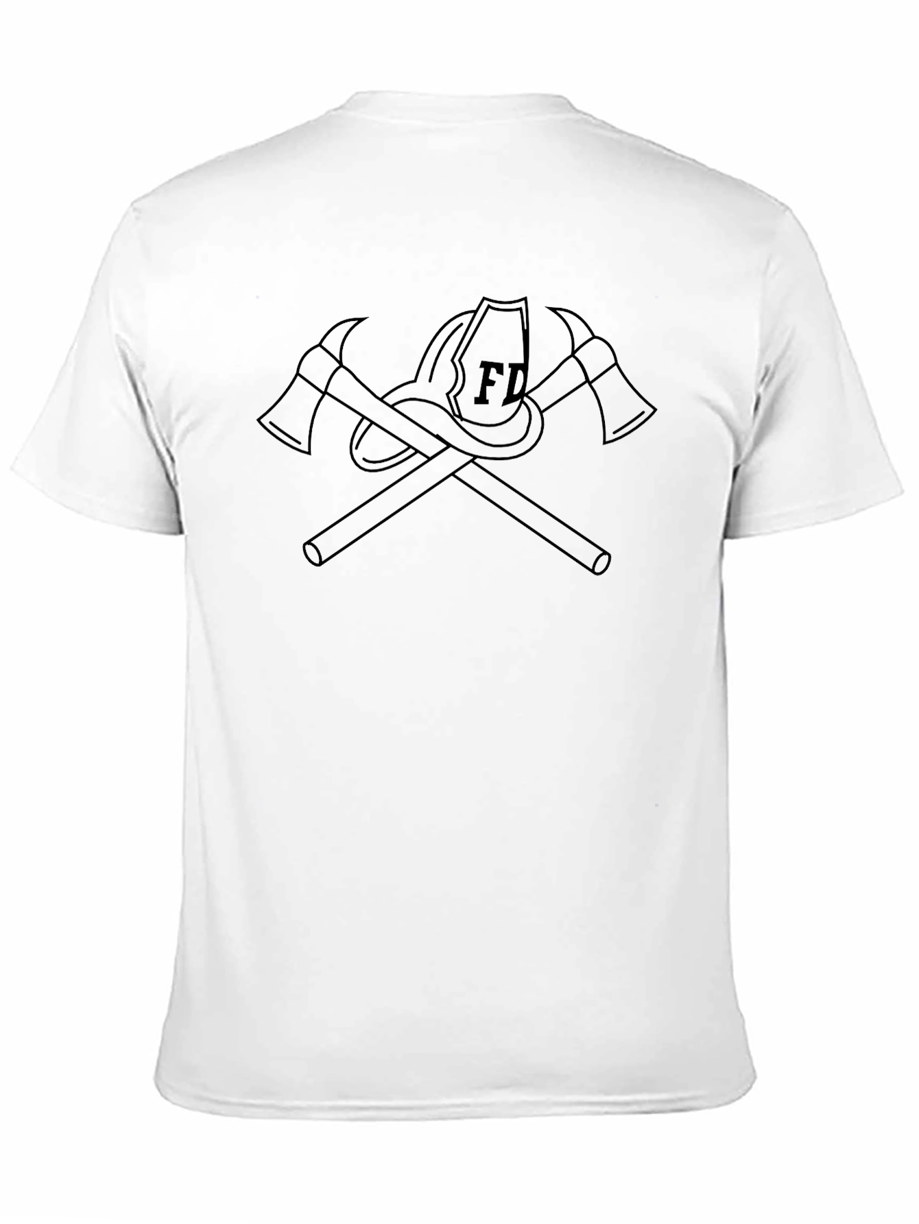 Firefighter Axe & Helmet Graphic T-Shirt