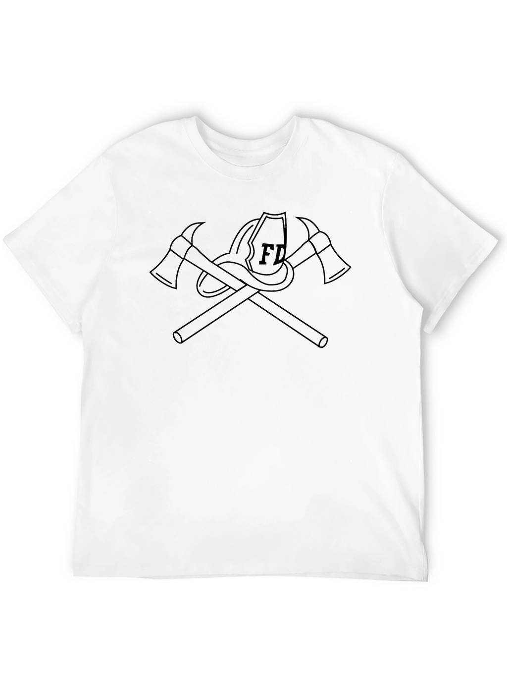 Firefighter Axe & Helmet Graphic T-Shirt