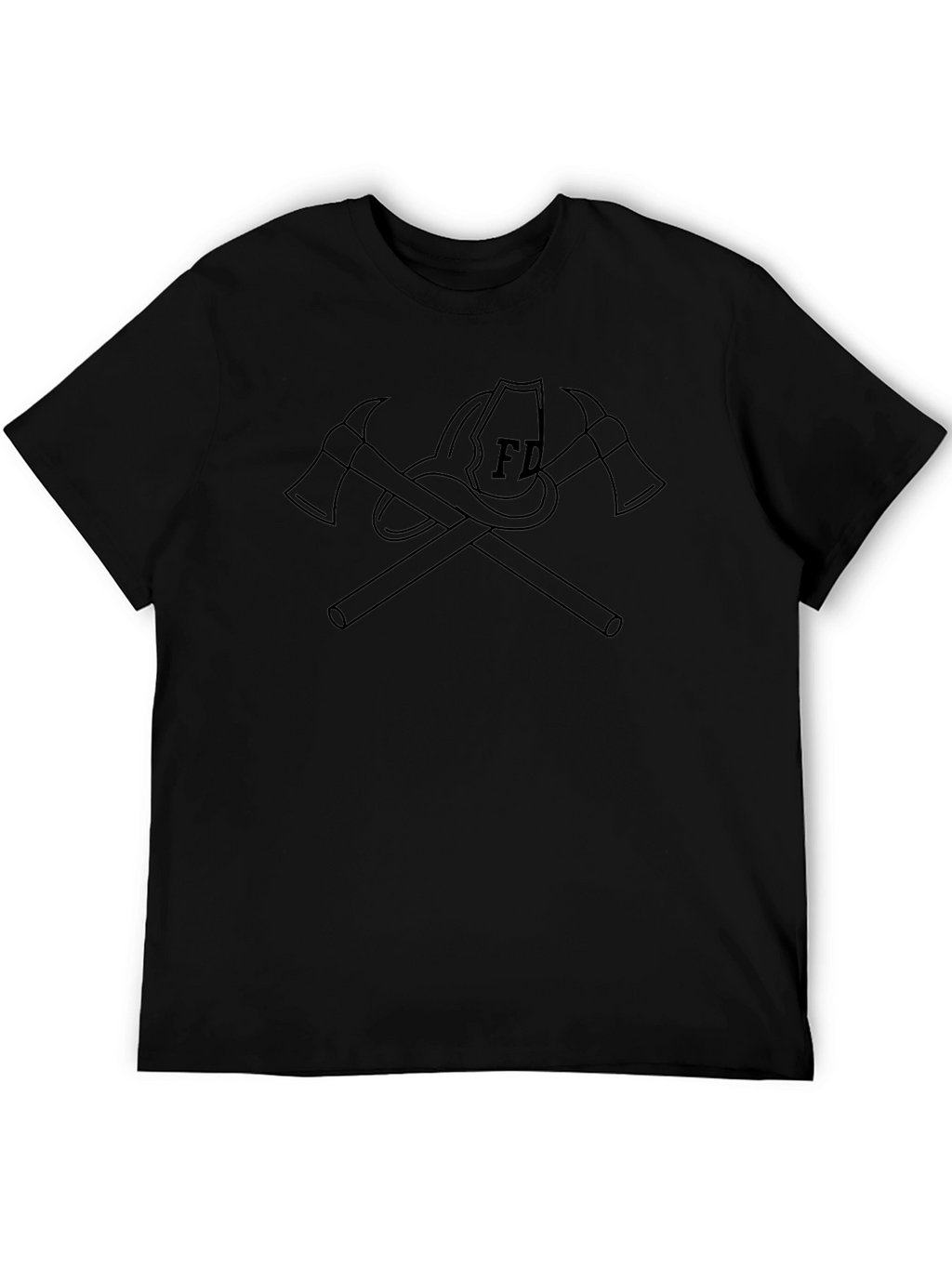 Firefighter Axe & Helmet Graphic T-Shirt