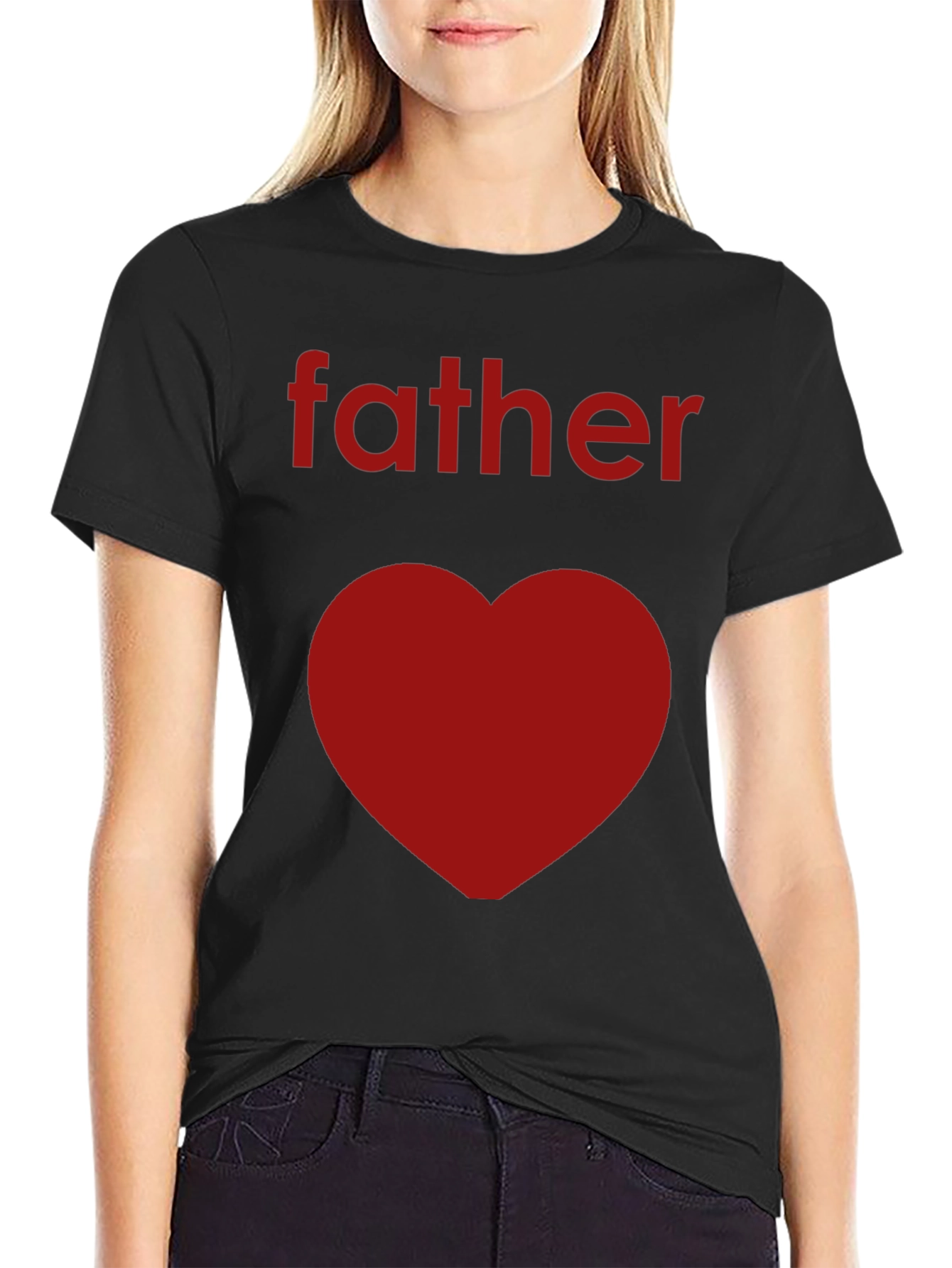 Father Heart Tee -  Mens Black Graphic T-Shirt