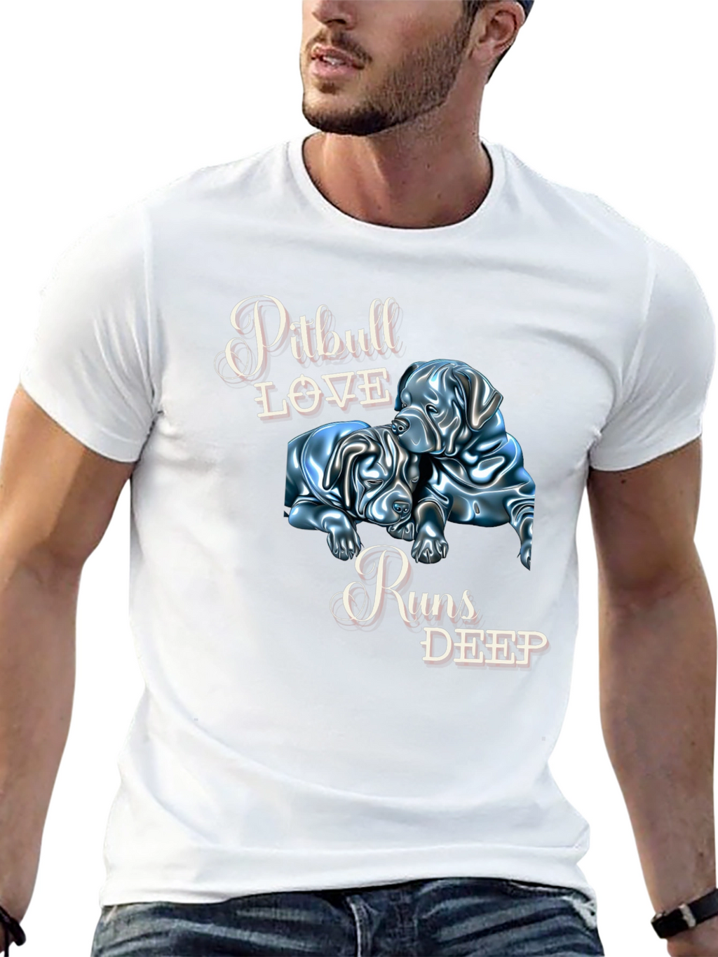 Pitbull Love Runs Deep Graphic Tee