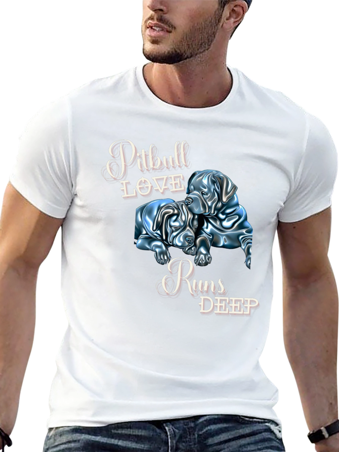 Pitbull Love Runs Deep Graphic Tee