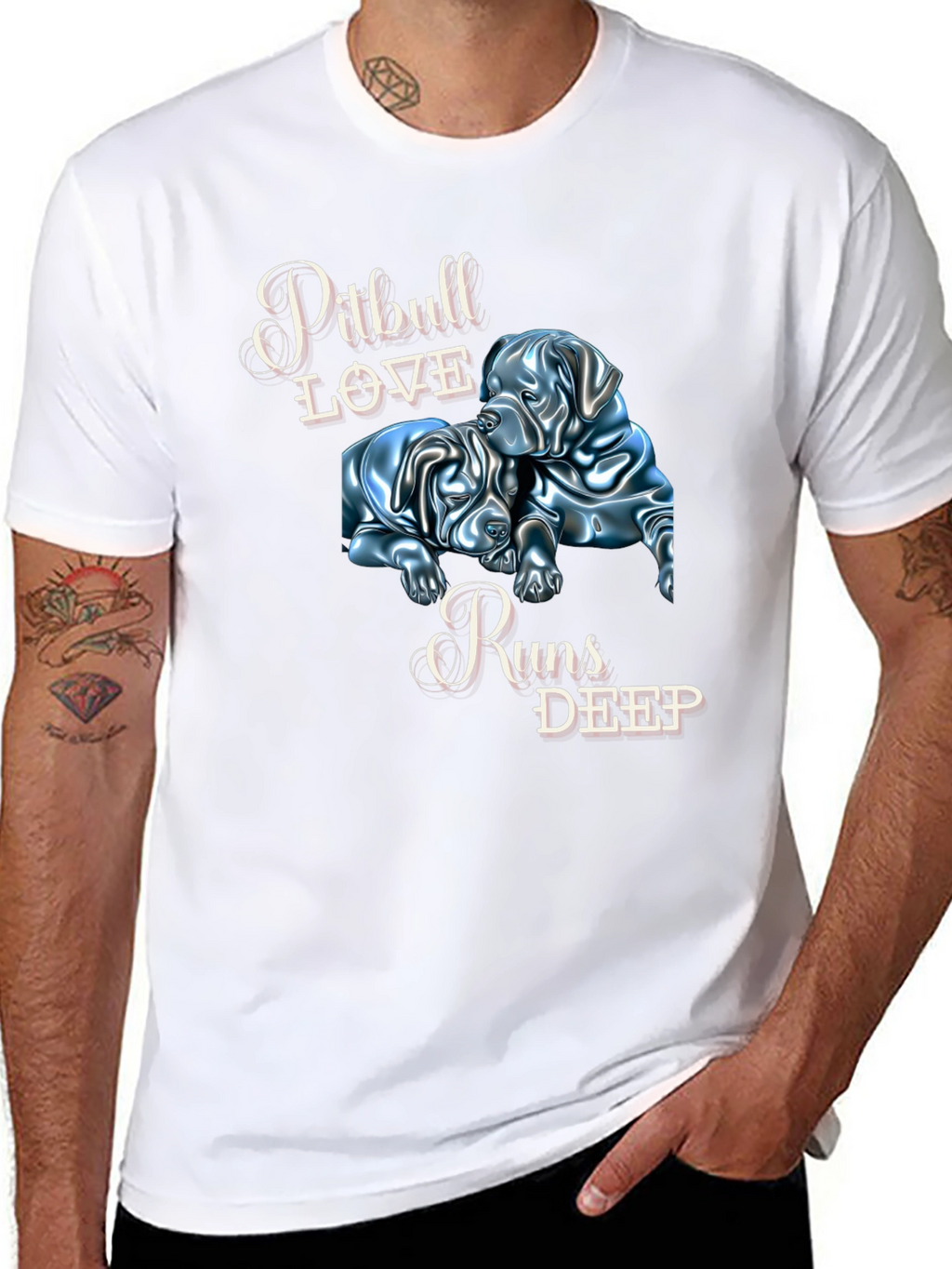 Pitbull Love Runs Deep Graphic Tee