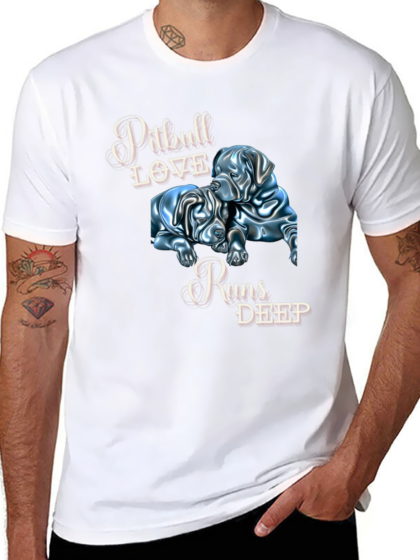 Pitbull Love Runs Deep Graphic Tee