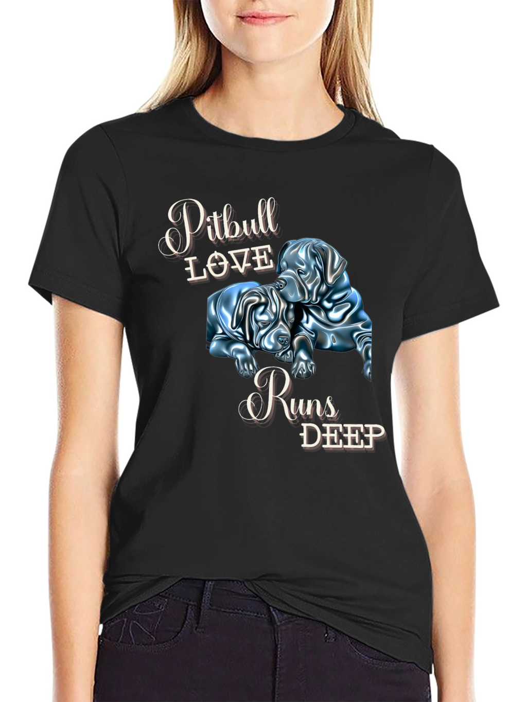 Pitbull Love Runs Deep Graphic Tee