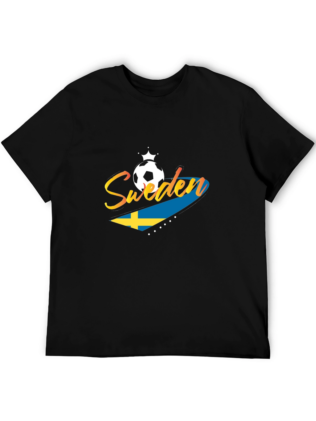 Sweden Soccer T-Shirt - Black Jersey for Fans