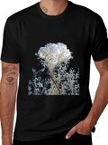 Tree Print Black T-Shirt - Nature Inspired Design