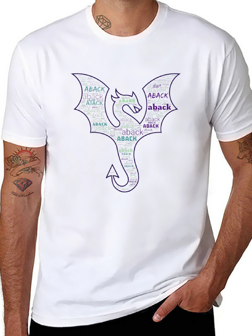 Dragon Word Art Graphic Tee