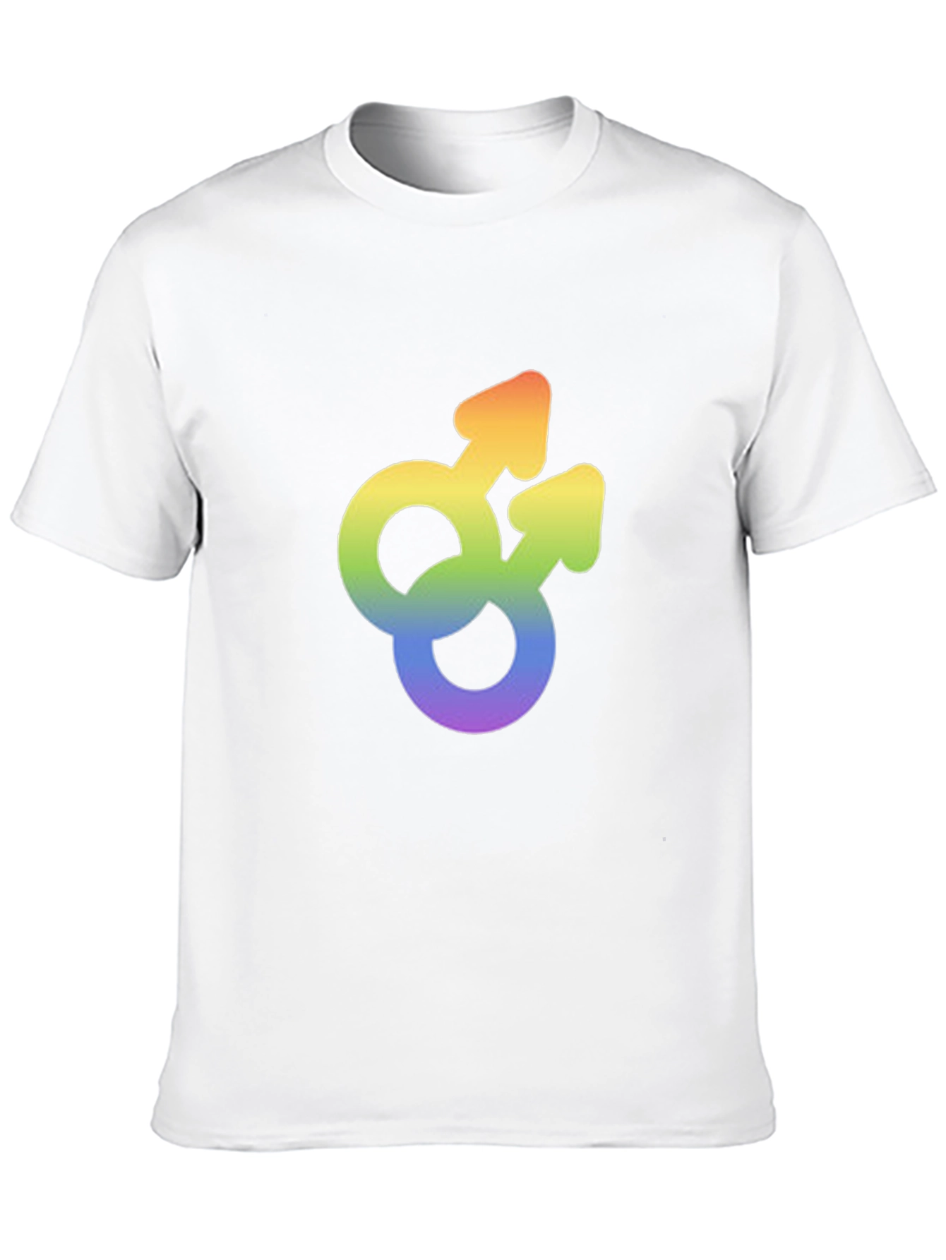 Gay Pride Rainbow Double Mars Symbol T-Shirt