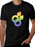 Gay Pride Rainbow Double Mars Symbol T-Shirt