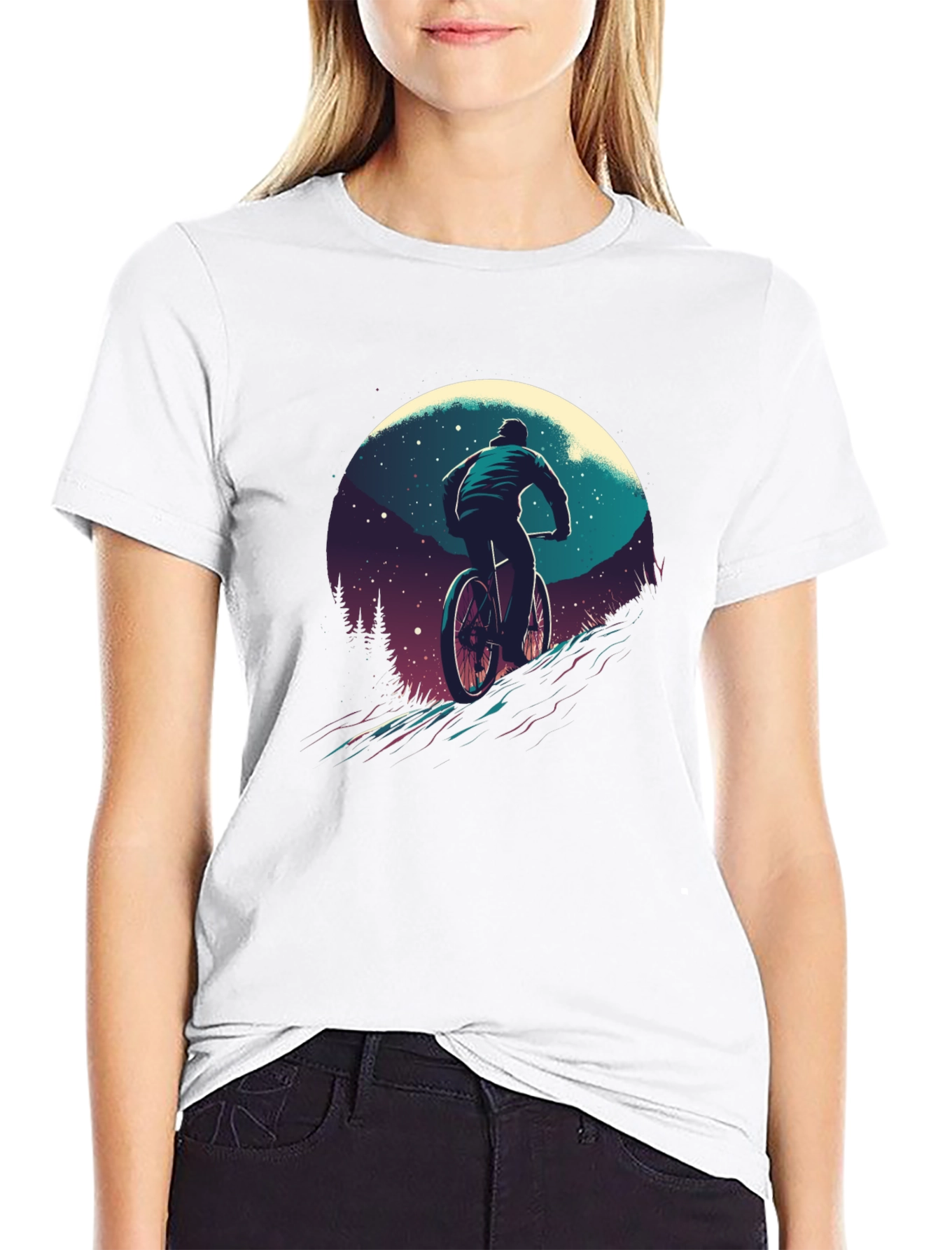 Mountain Biking Graphic Tee - Adventure Awaits!