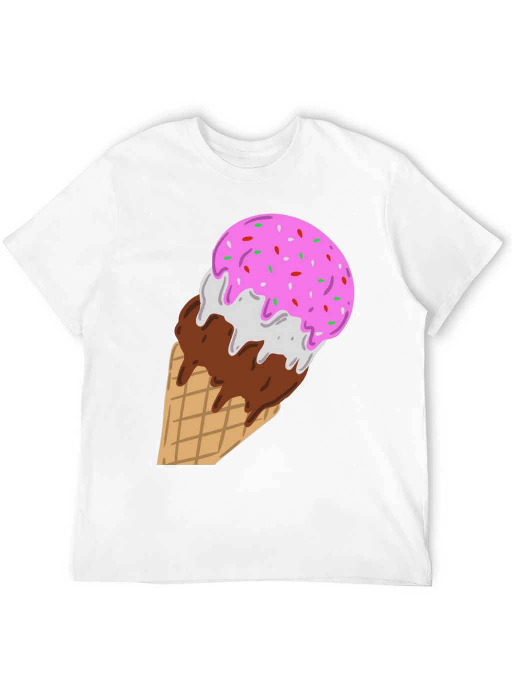 Ice Cream Cone Graphic Tee - Sweet Tooth Style
