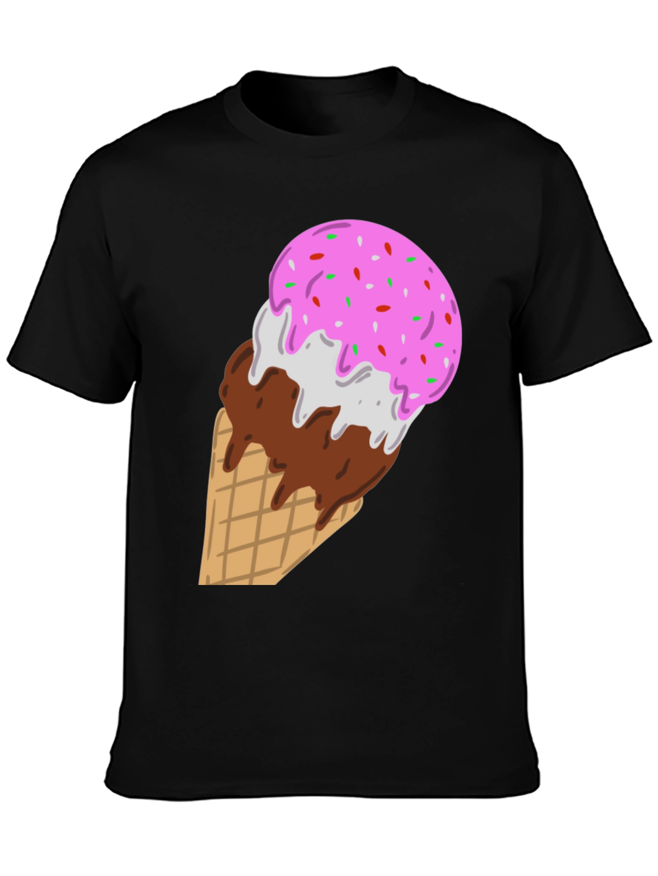Ice Cream Cone Graphic Tee - Sweet Tooth Style