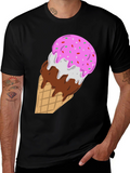 Ice Cream Cone Graphic Tee - Sweet Tooth Style