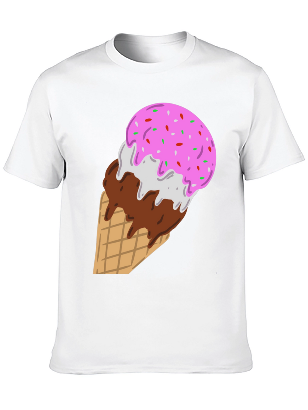 Ice Cream Cone Graphic Tee - Sweet Tooth Style