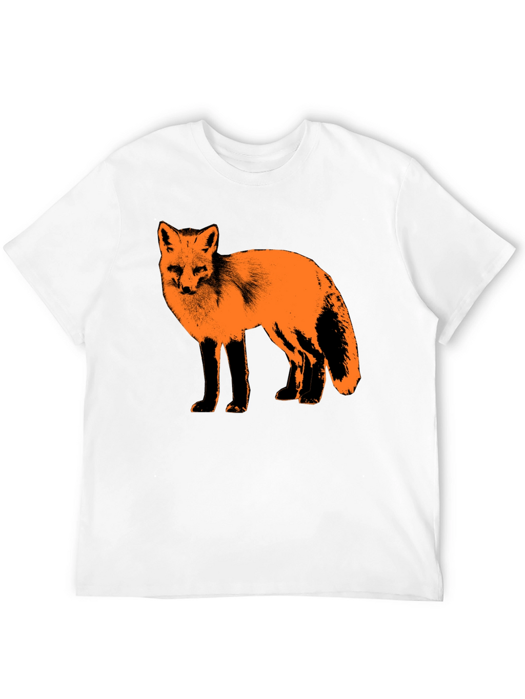 Fox Graphic Print Black T-Shirt