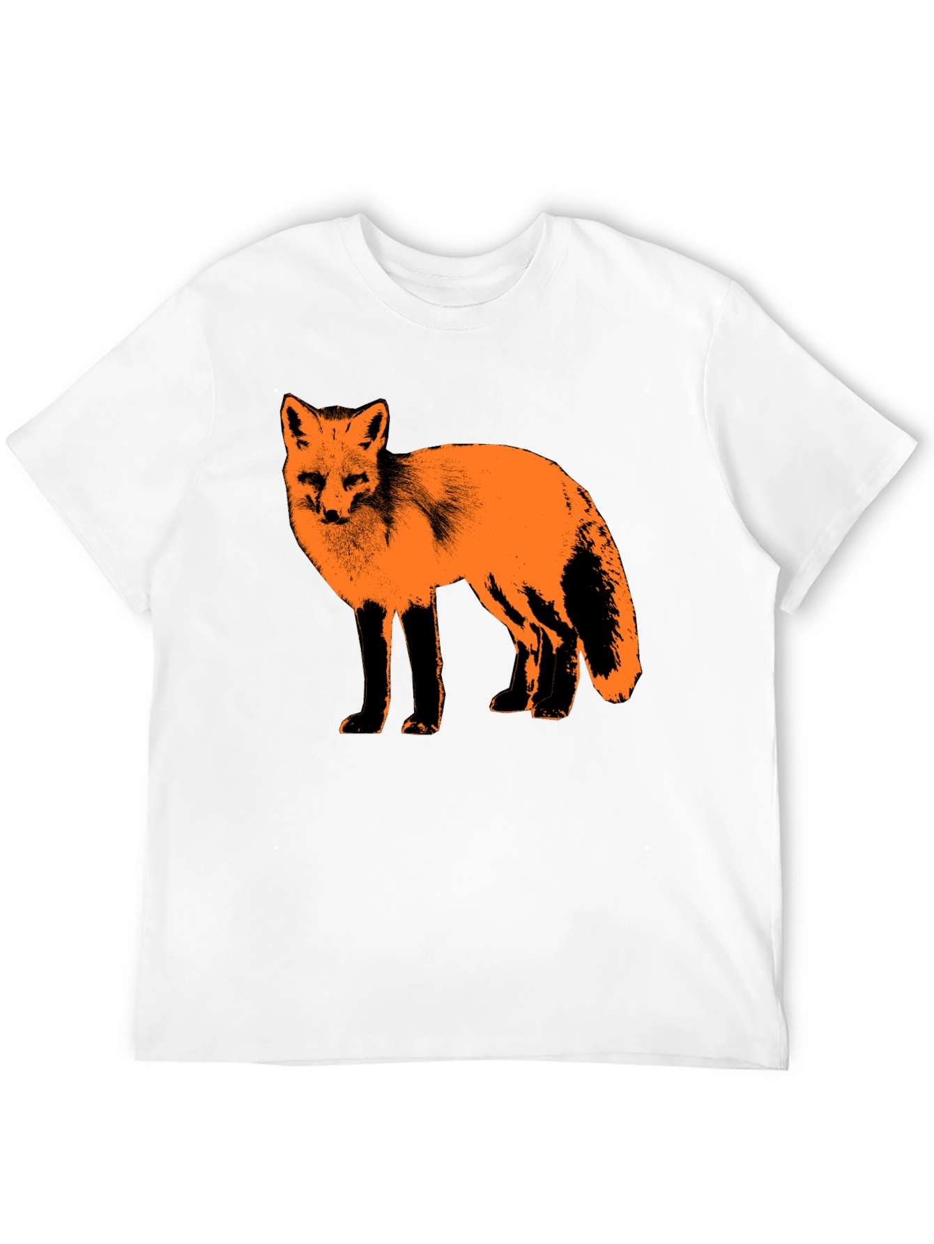 Fox Graphic Print Black T-Shirt