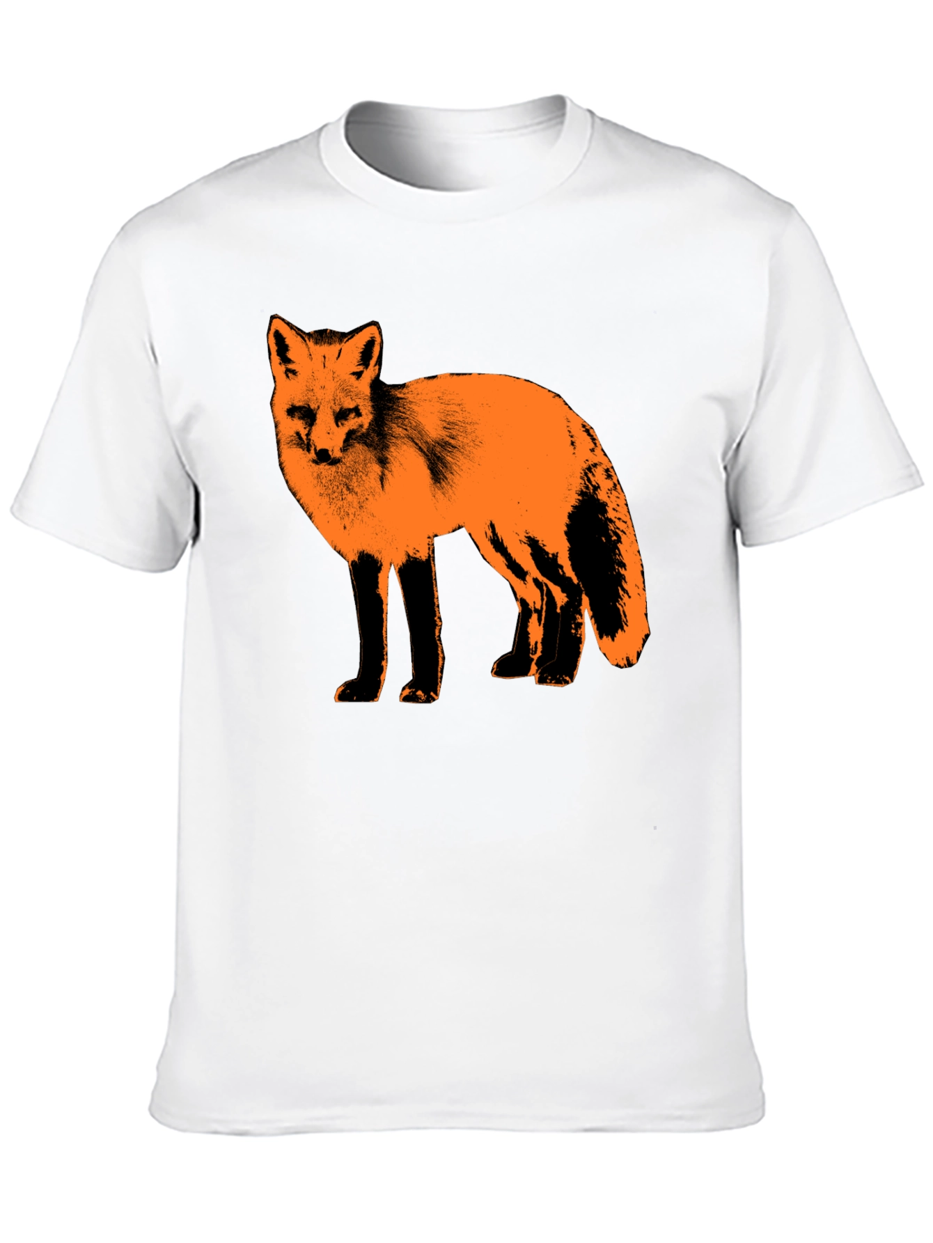 Fox Graphic Print Black T-Shirt