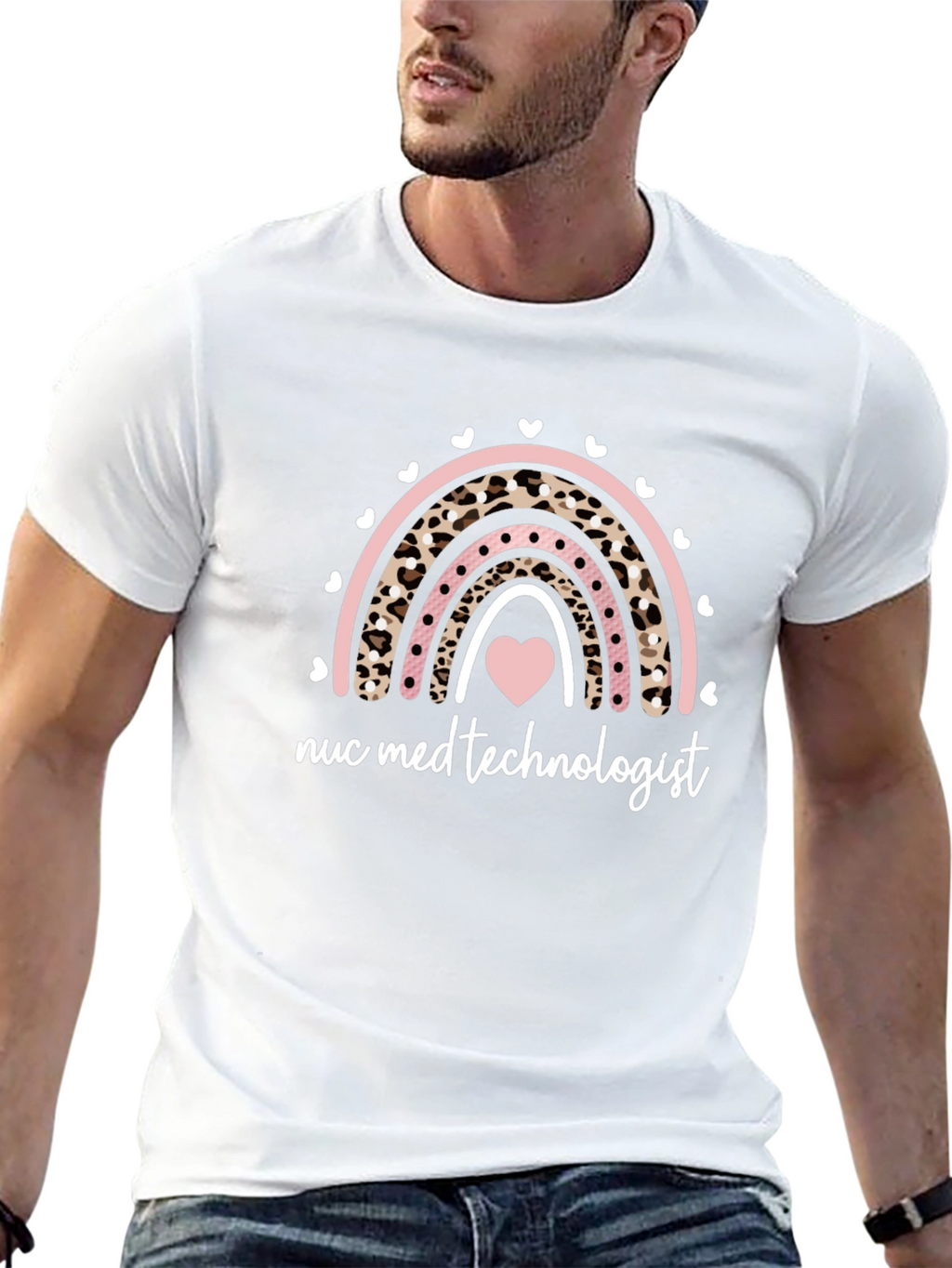 Nuc Med Technologist Rainbow Heart T-Shirt