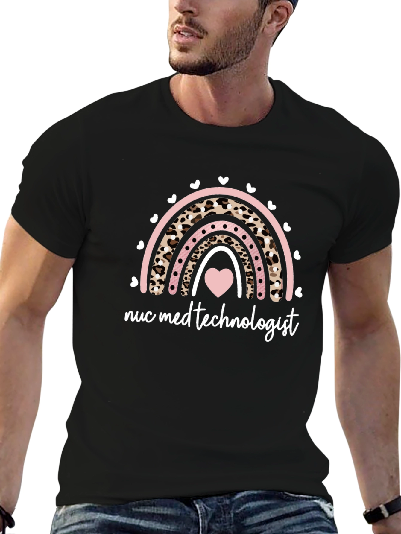 Nuc Med Technologist Rainbow Heart T-Shirt