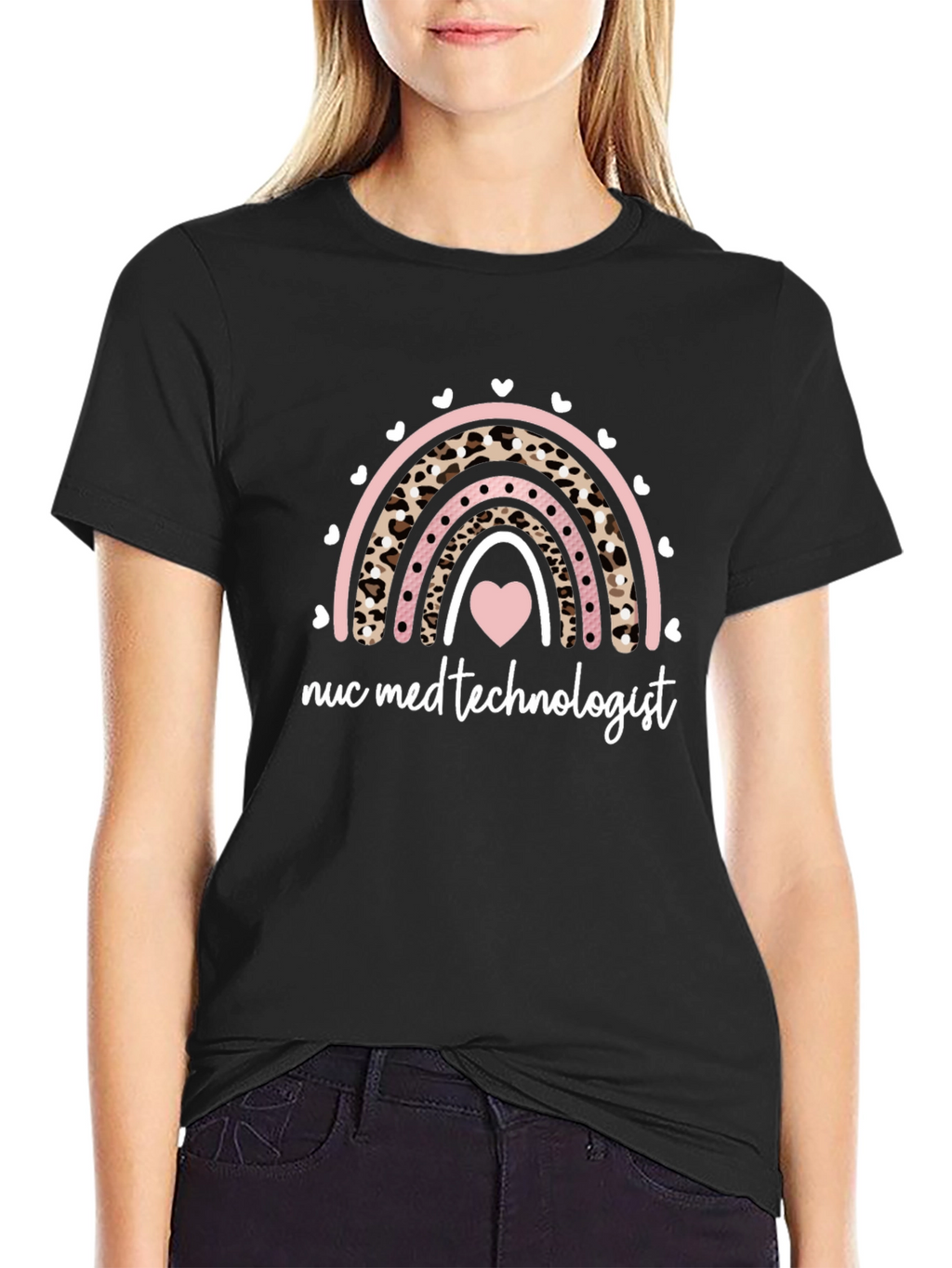 Nuc Med Technologist Rainbow Heart T-Shirt