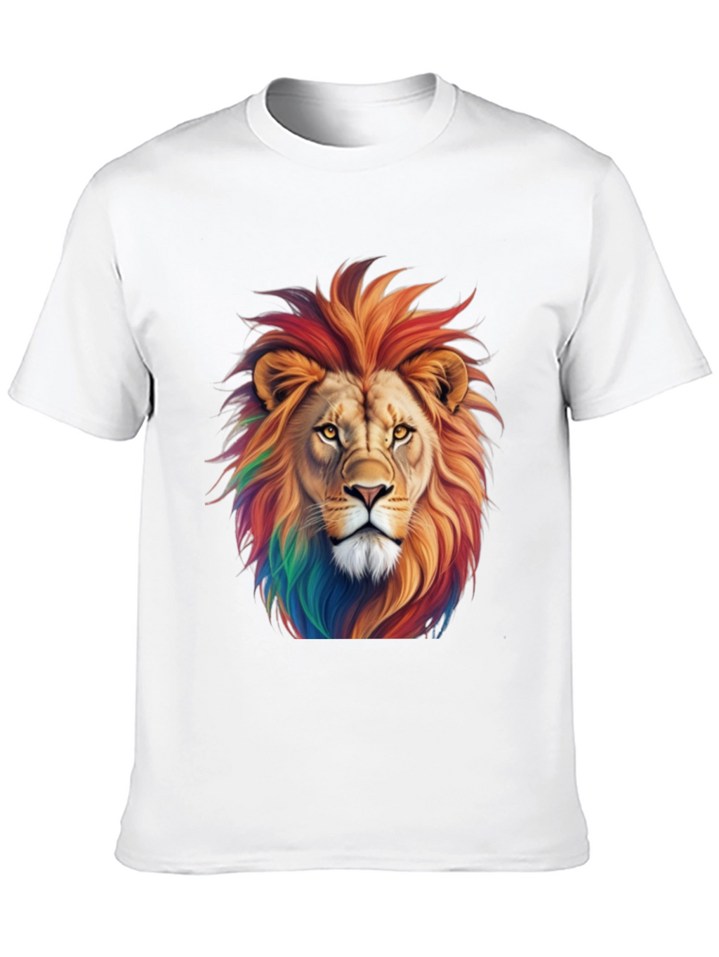 Rainbow Lion Graphic Tee - Black T-Shirt