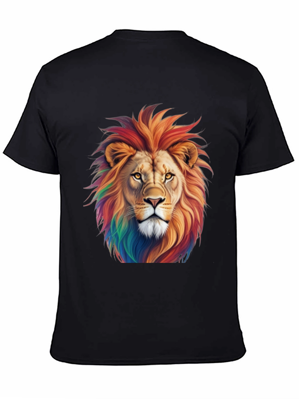 Rainbow Lion Graphic Tee - Black T-Shirt