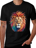 Rainbow Lion Graphic Tee - Black T-Shirt