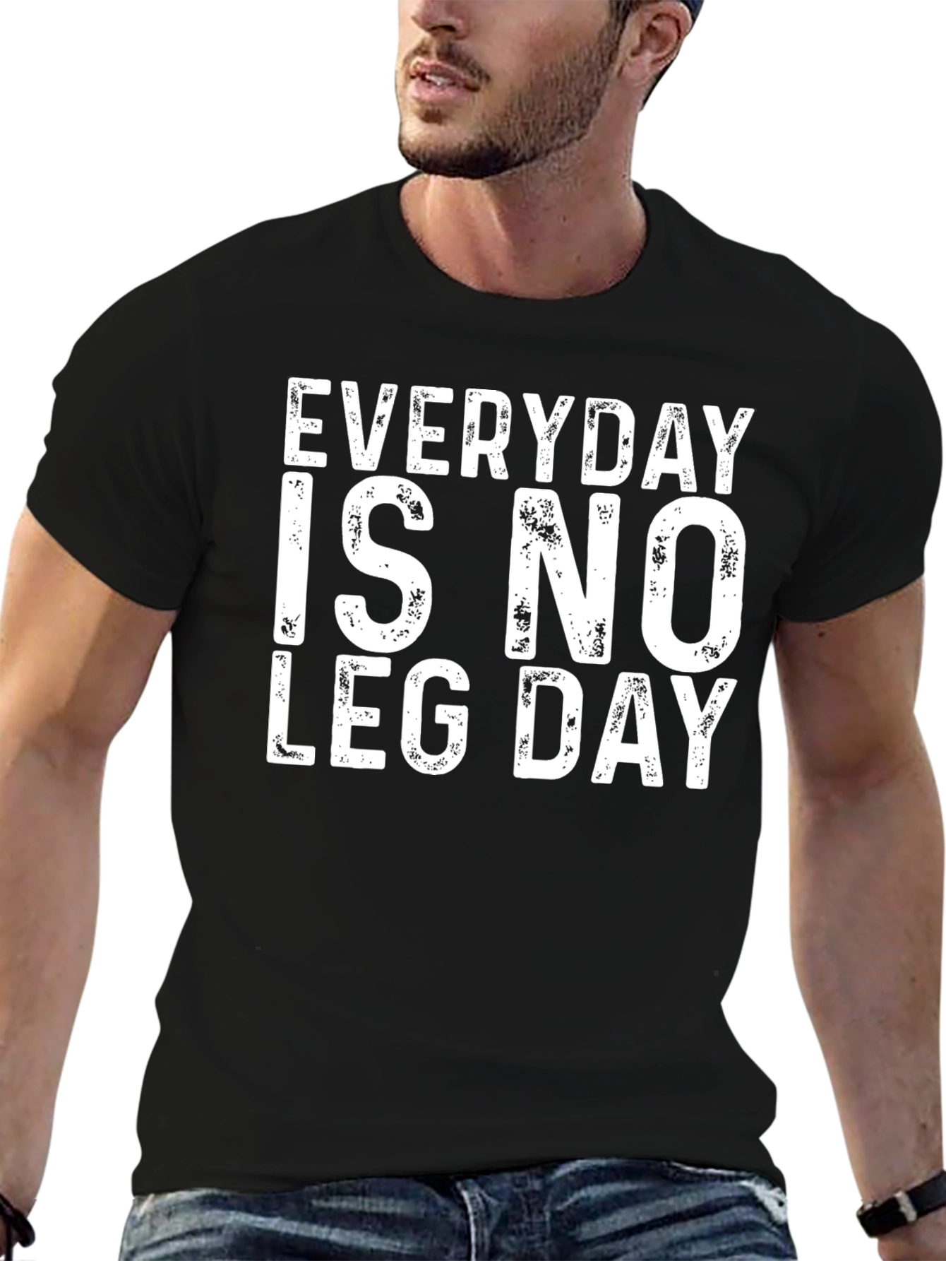 Everyday is No Leg Day Black T-Shirt