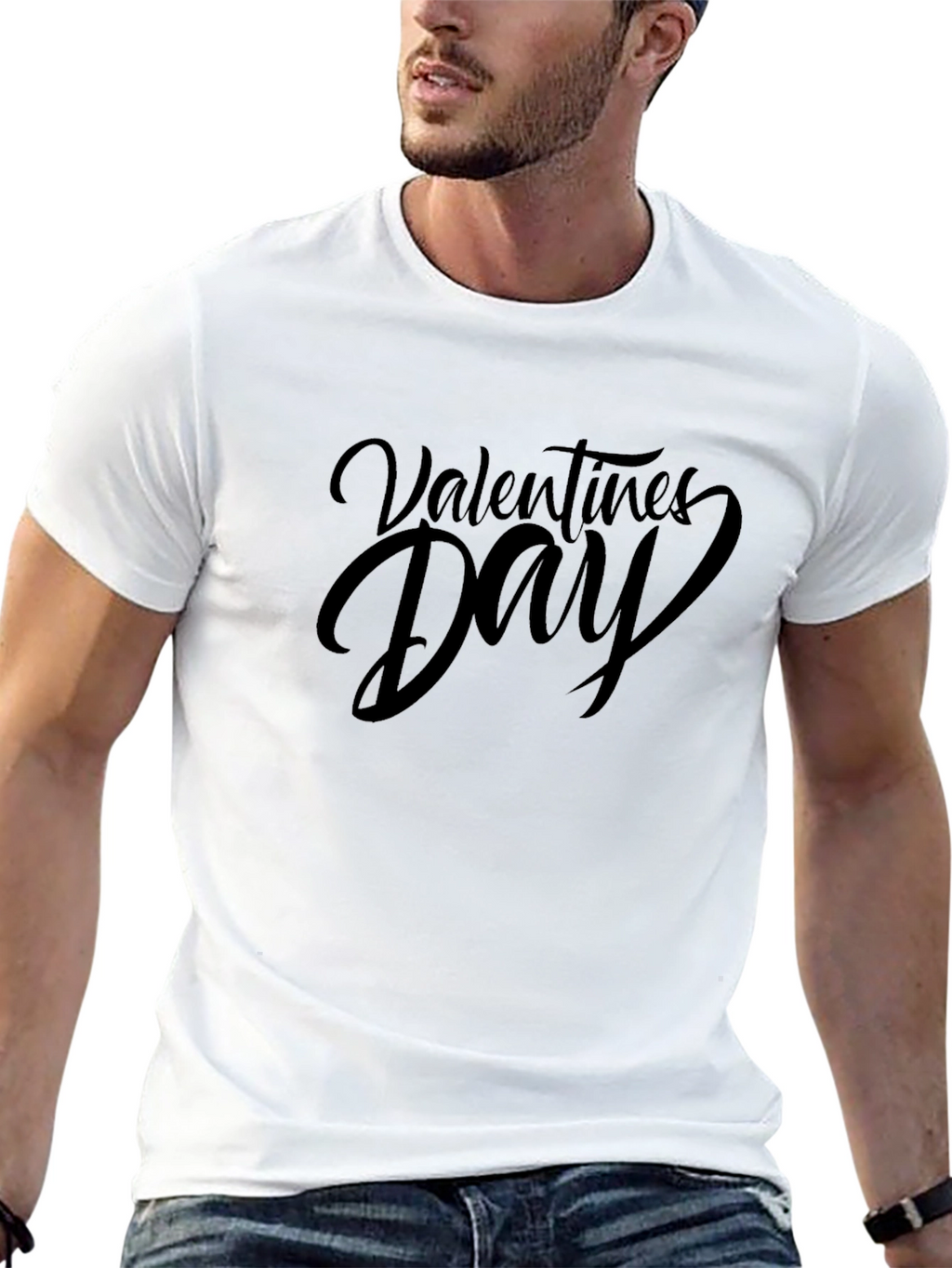 Valentines Day Black Graphic T-Shirt