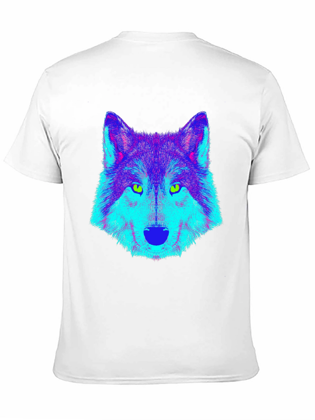 Neon Wolf Graphic Tee - Mens Black T-Shirt