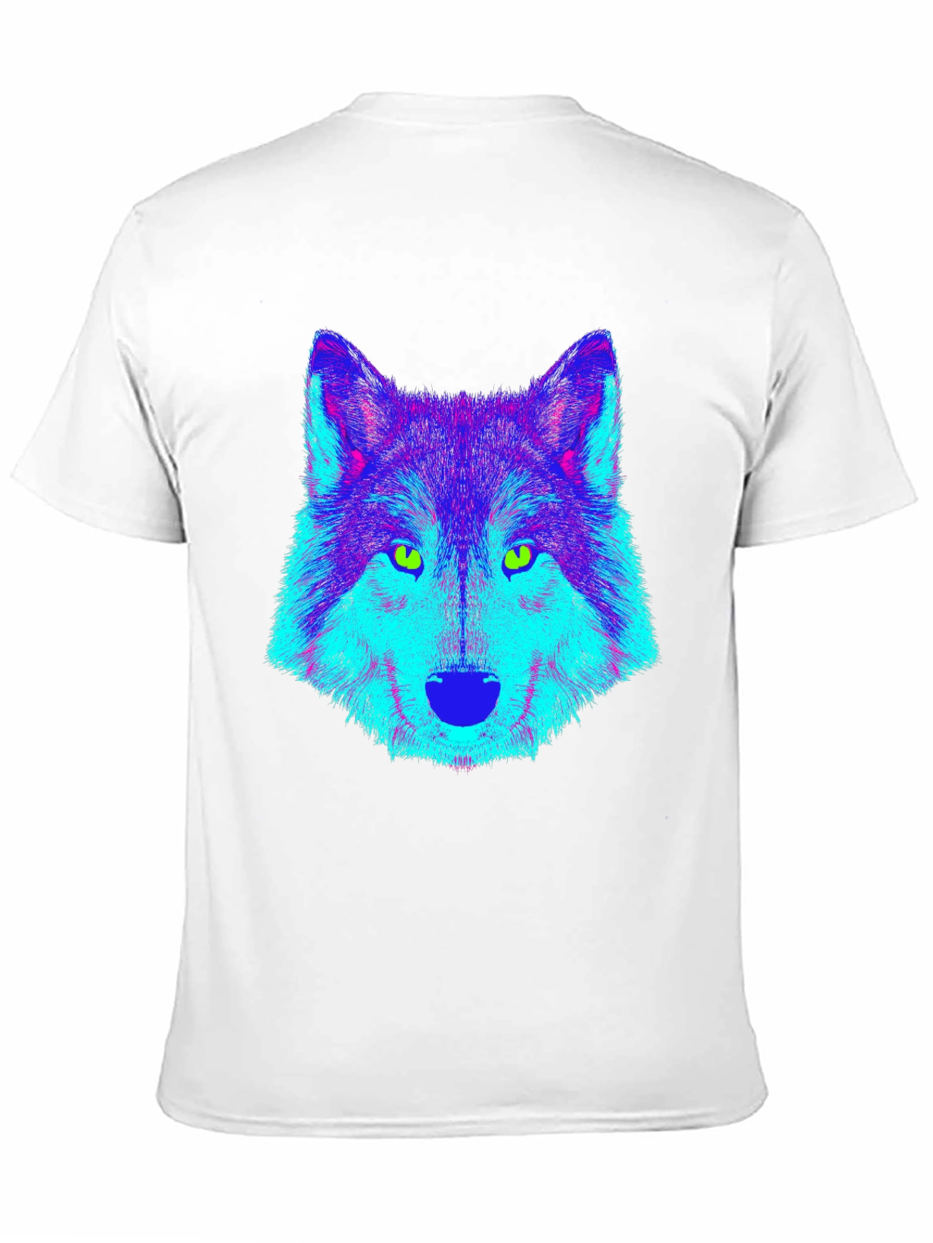 Neon Wolf Graphic Tee - Mens Black T-Shirt