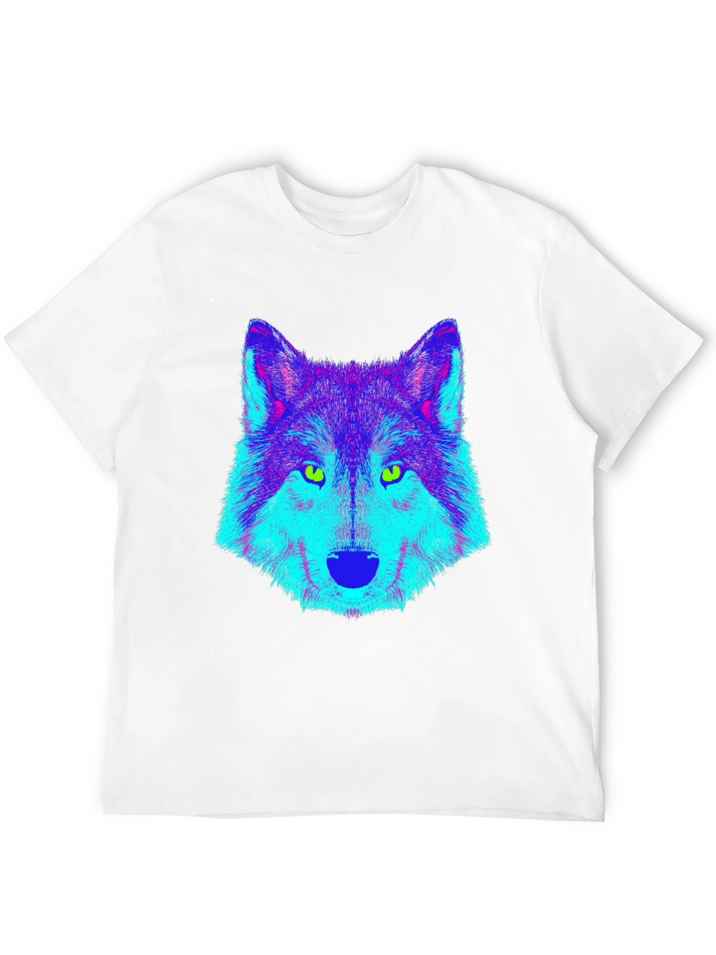 Neon Wolf Graphic Tee - Mens Black T-Shirt