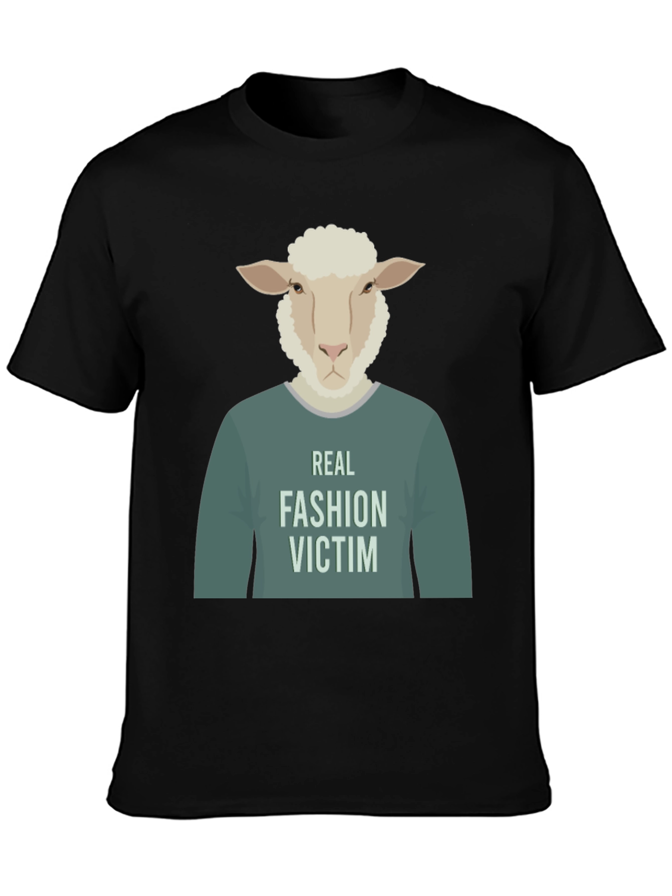 Real Fashion Victim Sheep Graphic T-Shirt