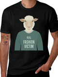 Real Fashion Victim Sheep Graphic T-Shirt