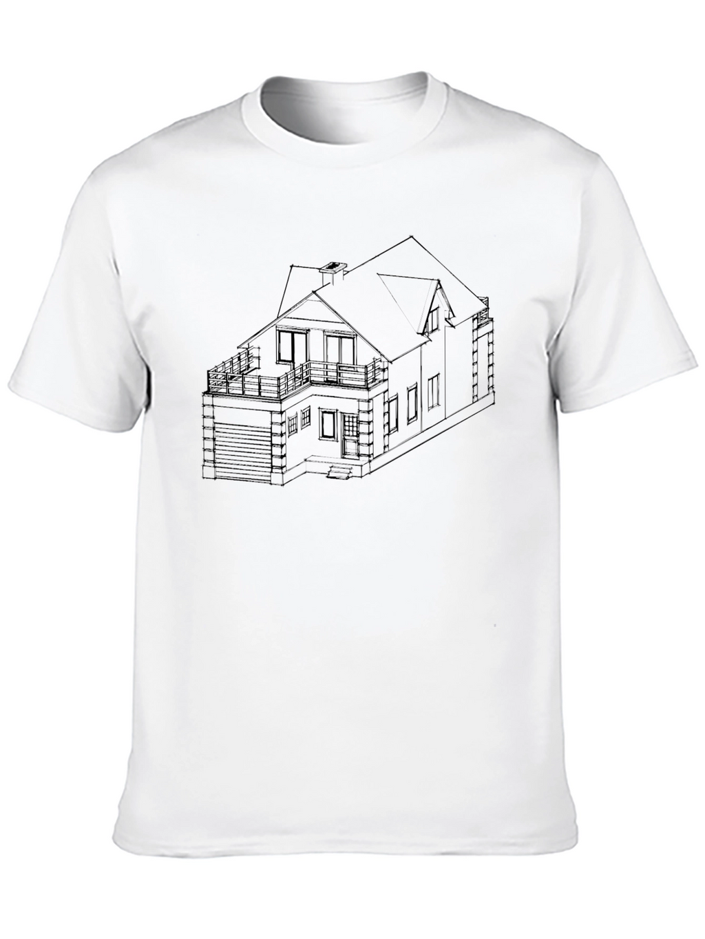 Modern Home Blueprint Black T-Shirt
