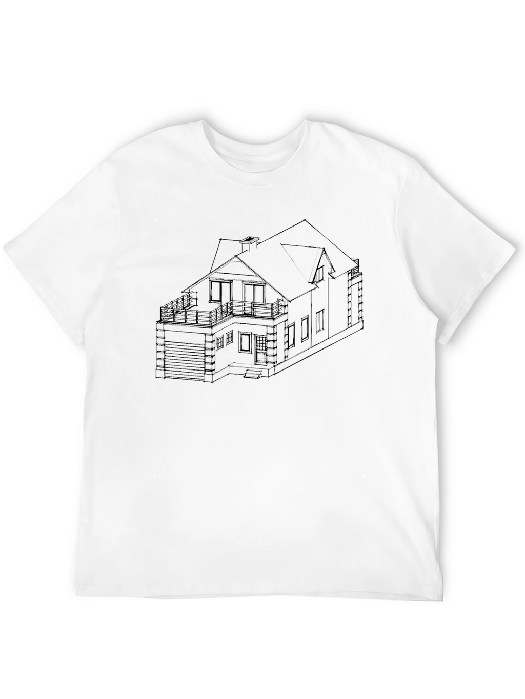 Modern Home Blueprint Black T-Shirt