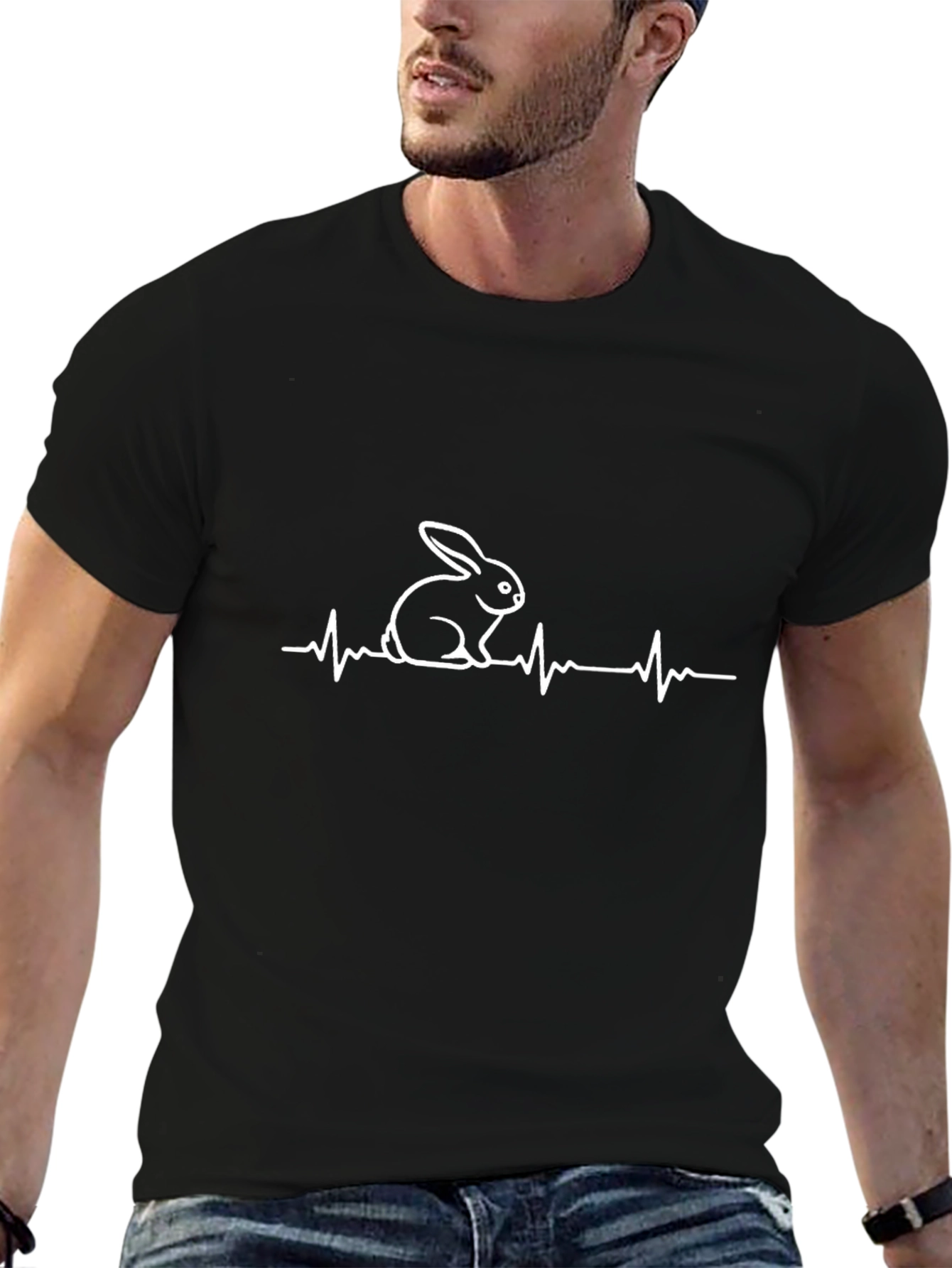 Rabbit Heartbeat T-Shirt - Cute Animal Tee