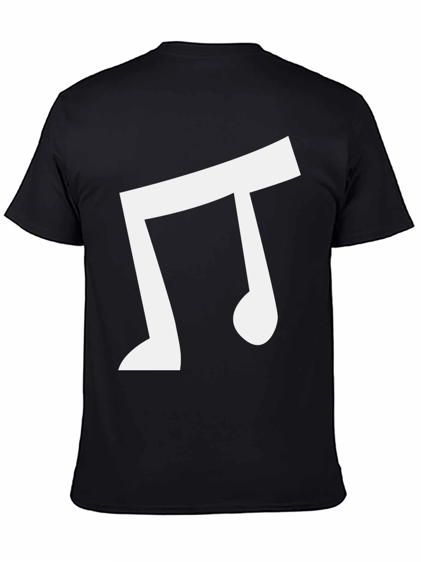 Musical Note Graphic Tee - Casual Black T-Shirt