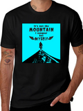 Conquer Myself Mountain Black Graphic T-Shirt