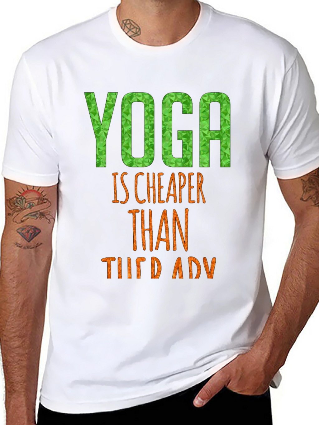 Yoga is Cheaper Than Therapy Black T-Shirt